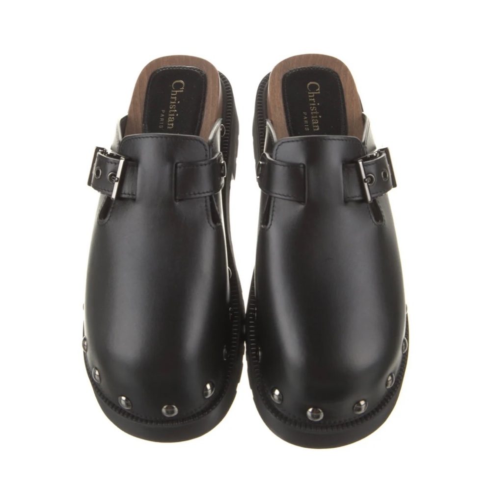 Dior leather studded accent mules - Picture 13 of 17